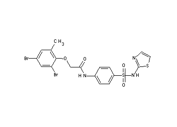 2-(2,4-dibromo-6-methylphenoxy)-N-{4-[(1,3-thiazol-2-ylamino)sulfonyl]phenyl}acetamide