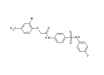 2-(2-bromo-4-methylphenoxy)-N-(4-{[(4-fluorophenyl)amino]sulfonyl}phenyl)acetamide