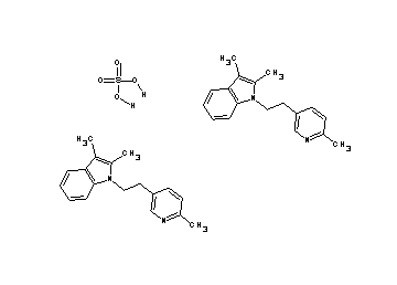 2,3-dimethyl-1-[2-(6-methyl-3-pyridinyl)ethyl]-1H-indole sulfate (2:1)