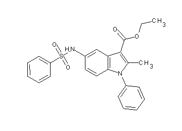 ethyl 2-methyl-1-phenyl-5-[(phenylsulfonyl)amino]-1H-indole-3-carboxylate