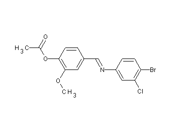 4-{[(4-bromo-3-chlorophenyl)imino]methyl}-2-methoxyphenyl acetate