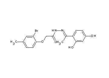 2-(2-bromo-4-methylphenoxy)-N'-[1-(2,4-dihydroxyphenyl)ethylidene]acetohydrazide