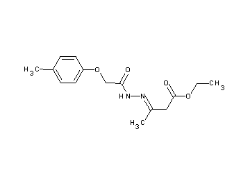 ethyl 3-{[(4-methylphenoxy)acetyl]hydrazono}butanoate