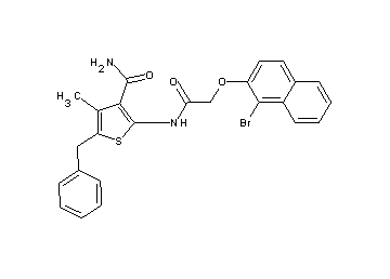 5-benzyl-2-({[(1-bromo-2-naphthyl)oxy]acetyl}amino)-4-methyl-3-thiophenecarboxamide