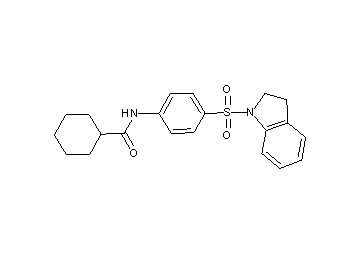 N-[4-(2,3-dihydro-1H-indol-1-ylsulfonyl)phenyl]cyclohexanecarboxamide