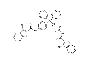 N,N'-[9H-fluorene-9,9-diylbis(4,1-phenylene)]bis(3-chloro-1-benzothiophene-2-carboxamide)
