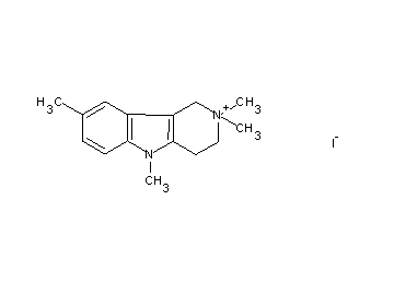 2,2,5,8-tetramethyl-2,3,4,5-tetrahydro-1H-pyrido[4,3-b]indol-2-ium iodide