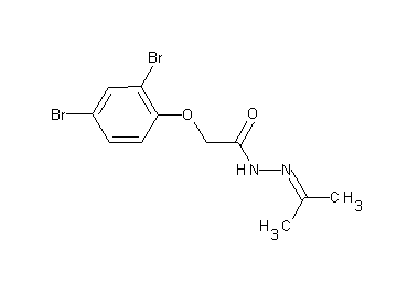 2-(2,4-dibromophenoxy)-N'-(1-methylethylidene)acetohydrazide 2-(2,4-dibromophenoxy)-N'-(1-methylethylidene)acetohydrazide