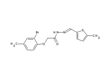 2-(2-bromo-4-methylphenoxy)-N'-[(5-methyl-2-thienyl)methylene]acetohydrazide