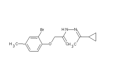 2-(2-bromo-4-methylphenoxy)-N'-(1-cyclopropylethylidene)acetohydrazide