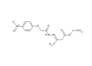 ethyl 3-{[(4-nitrophenoxy)acetyl]hydrazono}butanoate