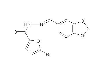 N'-(1,3-benzodioxol-5-ylmethylene)-5-bromo-2-furohydrazide - Click Image to Close