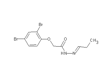 2-(2,4-dibromophenoxy)-N'-propylideneacetohydrazide 2-(2,4-dibromophenoxy)-N'-propylideneacetohydrazide