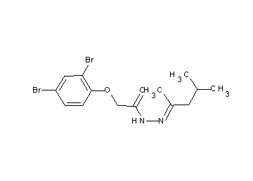 2-(2,4-dibromophenoxy)-N'-(1,3-dimethylbutylidene)acetohydrazide 2-(2,4-dibromophenoxy)-N'-(1,3-dimethylbutylidene)acetohydrazide