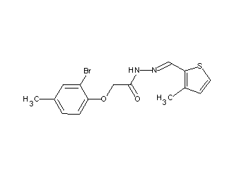 2-(2-bromo-4-methylphenoxy)-N'-[(3-methyl-2-thienyl)methylene]acetohydrazide