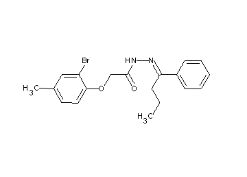2-(2-bromo-4-methylphenoxy)-N'-(1-phenylbutylidene)acetohydrazide