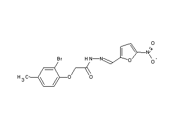 2-(2-bromo-4-methylphenoxy)-N'-[(5-nitro-2-furyl)methylene]acetohydrazide