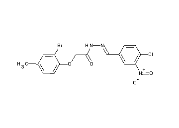 2-(2-bromo-4-methylphenoxy)-N'-(4-chloro-3-nitrobenzylidene)acetohydrazide