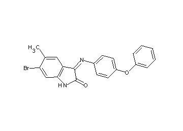 6-bromo-5-methyl-3-[(4-phenoxyphenyl)imino]-1,3-dihydro-2H-indol-2-one