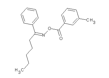 1-phenyl-1-hexanone O-(3-methylbenzoyl)oxime 1-phenyl-1-hexanone O-(3-methylbenzoyl)oxime