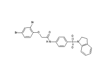 2-(2,4-dibromophenoxy)-N-[4-(2,3-dihydro-1H-indol-1-ylsulfonyl)phenyl]acetamide