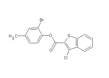 2-bromo-4-methylphenyl 3-chloro-1-benzothiophene-2-carboxylate