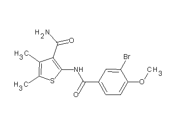 2-[(3-bromo-4-methoxybenzoyl)amino]-4,5-dimethyl-3-thiophenecarboxamide