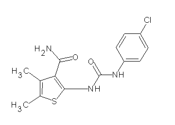 2-({[(4-chlorophenyl)amino]carbonyl}amino)-4,5-dimethyl-3-thiophenecarboxamide