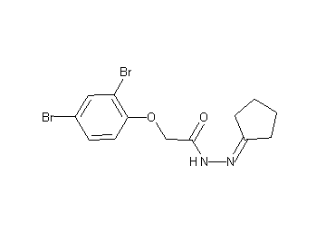 N'-cyclopentylidene-2-(2,4-dibromophenoxy)acetohydrazide