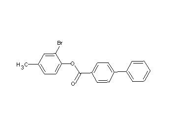 2-bromo-4-methylphenyl 4-biphenylcarboxylate