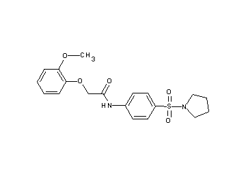 2-(2-methoxyphenoxy)-N-[4-(1-pyrrolidinylsulfonyl)phenyl]acetamide