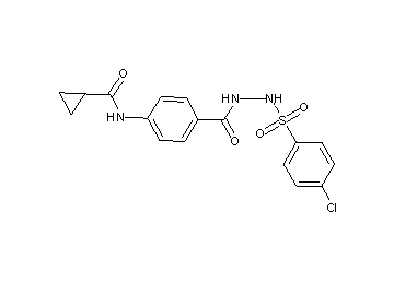 N-[4-({2-[(4-chlorophenyl)sulfonyl]hydrazino}carbonyl)phenyl]cyclopropanecarboxamide - Click Image to Close