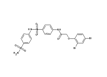 N-[4-({[4-(aminosulfonyl)phenyl]amino}sulfonyl)phenyl]-2-(2,4-dibromophenoxy)acetamide