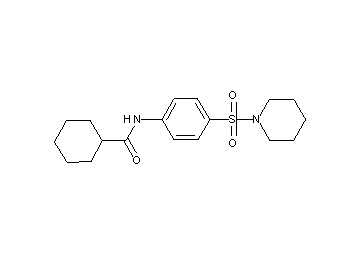 N-[4-(1-piperidinylsulfonyl)phenyl]cyclohexanecarboxamide - Click Image to Close