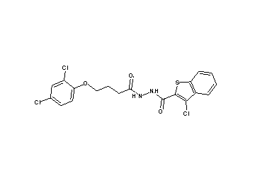 3-chloro-N'-[4-(2,4-dichlorophenoxy)butanoyl]-1-benzothiophene-2-carbohydrazide