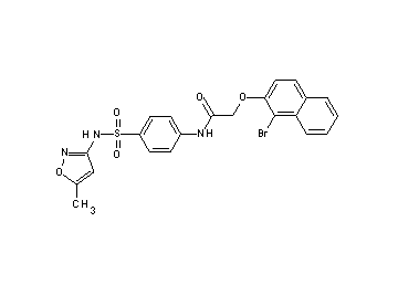 2-[(1-bromo-2-naphthyl)oxy]-N-(4-{[(5-methyl-3-isoxazolyl)amino]sulfonyl}phenyl)acetamide - Click Image to Close