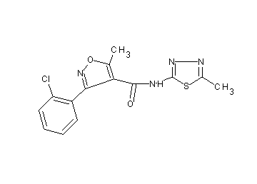 3-(2-chlorophenyl)-5-methyl-N-(5-methyl-1,3,4-thiadiazol-2-yl)-4-isoxazolecarboxamide
