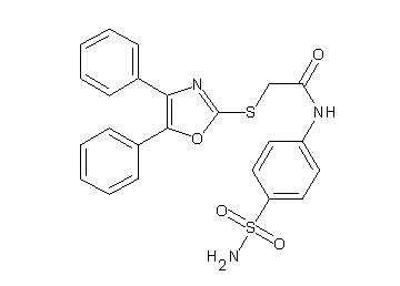 N-[4-(aminosulfonyl)phenyl]-2-[(4,5-diphenyl-1,3-oxazol-2-yl)sulfanyl]acetamide