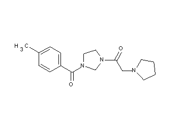 1-(4-methylbenzoyl)-3-(1-pyrrolidinylacetyl)imidazolidine 1-(4-methylbenzoyl)-3-(1-pyrrolidinylacetyl)imidazolidine