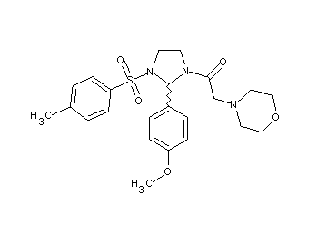 4-(2-{2-(4-methoxyphenyl)-3-[(4-methylphenyl)sulfonyl]-1-imidazolidinyl}-2-oxoethyl)morpholine