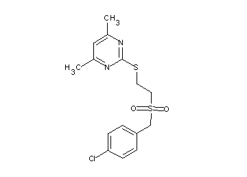 2-({2-[(4-chlorobenzyl)sulfonyl]ethyl}sulfanyl)-4,6-dimethylpyrimidine