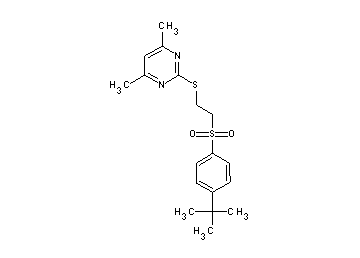2-({2-[(4-tert-butylphenyl)sulfonyl]ethyl}sulfanyl)-4,6-dimethylpyrimidine