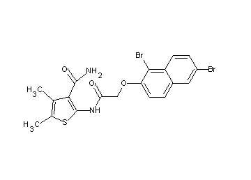 2-({[(1,6-dibromo-2-naphthyl)oxy]acetyl}amino)-4,5-dimethyl-3-thiophenecarboxamide