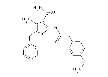 5-benzyl-2-{[(4-methoxyphenyl)acetyl]amino}-4-methyl-3-thiophenecarboxamide