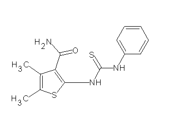 2-[(anilinocarbonothioyl)amino]-4,5-dimethyl-3-thiophenecarboxamide - Click Image to Close