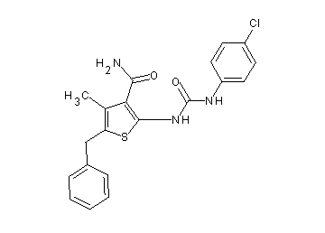 5-benzyl-2-({[(4-chlorophenyl)amino]carbonyl}amino)-4-methyl-3-thiophenecarboxamide