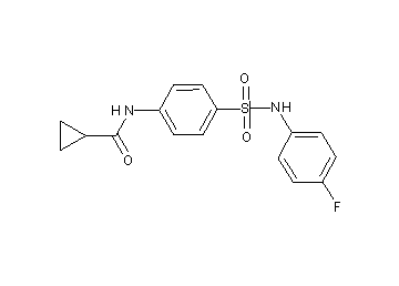 N-(4-{[(4-fluorophenyl)amino]sulfonyl}phenyl)cyclopropanecarboxamide