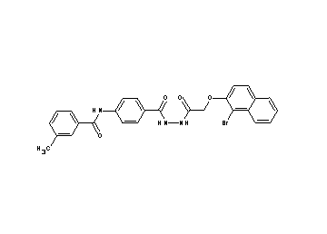 N-{4-[(2-{[(1-bromo-2-naphthyl)oxy]acetyl}hydrazino)carbonyl]phenyl}-3-methylbenzamide