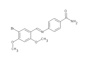 4-[(5-bromo-2,4-dimethoxybenzylidene)amino]benzamide