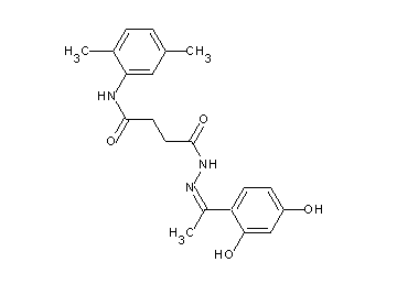 4-{2-[1-(2,4-dihydroxyphenyl)ethylidene]hydrazino}-N-(2,5-dimethylphenyl)-4-oxobutanamide